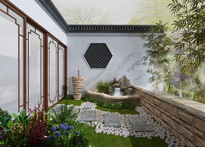 New Chinese Garden 3d model