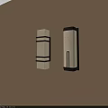 Modern Beige Wall Sconces With Black Metal Frames And Horizontal Vertical Bars