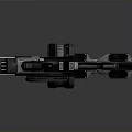 Futuristic Sci Fi Weapon With Metallic Structure Black Handle And Blue Details