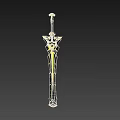 Guangwu Sword Cold Weapon Big Sword Single-handed Sword Artifact Weapon 3d model