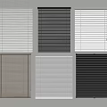 Stylish Window Blinds Collection with Various Colors and Modern Designs 3d model