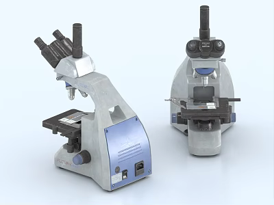 Medical Laboratory Binocular Microscopes With Precision Optical Components And Adjustable Stage 3d model
