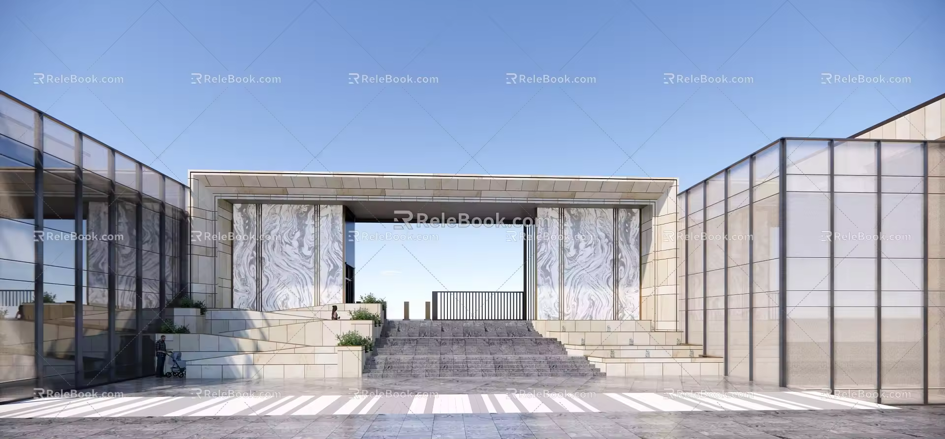 Modern Gate Simple Entrance Gate 3d model