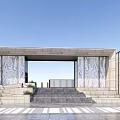 Modern Gate Simple Entrance Gate 3d model