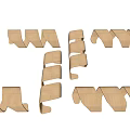 Modern Wooden Stools With Curved Design Arranged In Different Sets For Home Decor