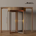 Elegant Minetti Glass Swing Door Interior With Brass Frame Light Walls Wooden Flooring