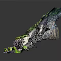 Garden Landscape Featuring Ancient Stone Buddha Statues Cliffside Grottoes And Lush Greenery