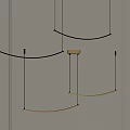 Modern Curved Pendant Lights With Gold Base And Sleek Design For Interior