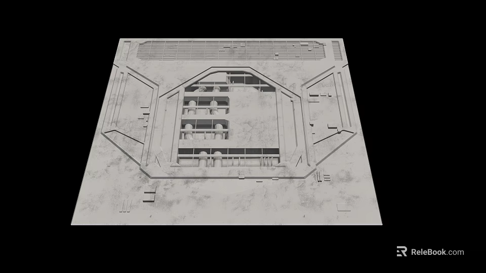 Industrial Equipment Design Blueprint Featuring Metal Frame And Multi layer Structure 3d model 