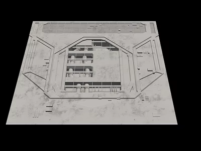 Industrial Equipment Design Blueprint Featuring Metal Frame And Multi layer Structure 3d model