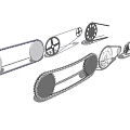 Various Mechanical Transmission Parts With Chains Gears And Pulleys