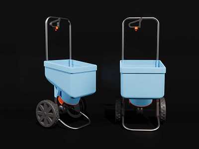 garden spreader trolley garden planter 3d model