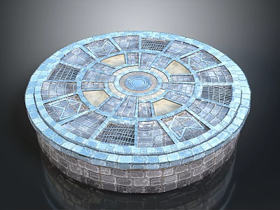 Circular Automotive Component With Grid Design Textured Surface And Durable Structure 3d model
