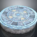 Circular Automotive Component With Grid Design Textured Surface And Durable Structure