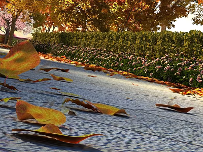 Vibrant Reptile With Colorful Scales Crawling Through Forest Floor Among Fallen Leaves 3d model