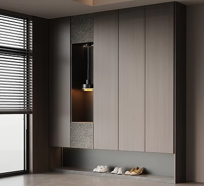 Modern Italian Shoe Cabinet Entrance Cabinet 3d model