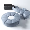 modern shaped sofa curved sofa 3d model