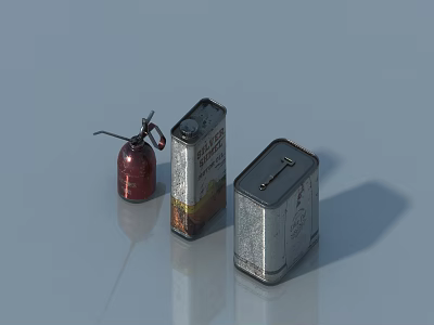 Modern Metal Pet Cabinet With Storage Box And Red Accessory Container 3d model