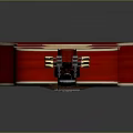 Acoustic Guitar With Red Yellow Gradient Finish And Floral Decorative Inlays