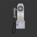 Vintage Rotary Dial Telephone Featuring Wall Mounted Design Classic Handset And Old Fashioned Dial