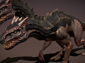 Modern Dinosaur Double-headed Dragon (ID:ggajh780157)