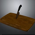 Wooden Cutting Board And Knife For Electric Kitchen Appliances Use