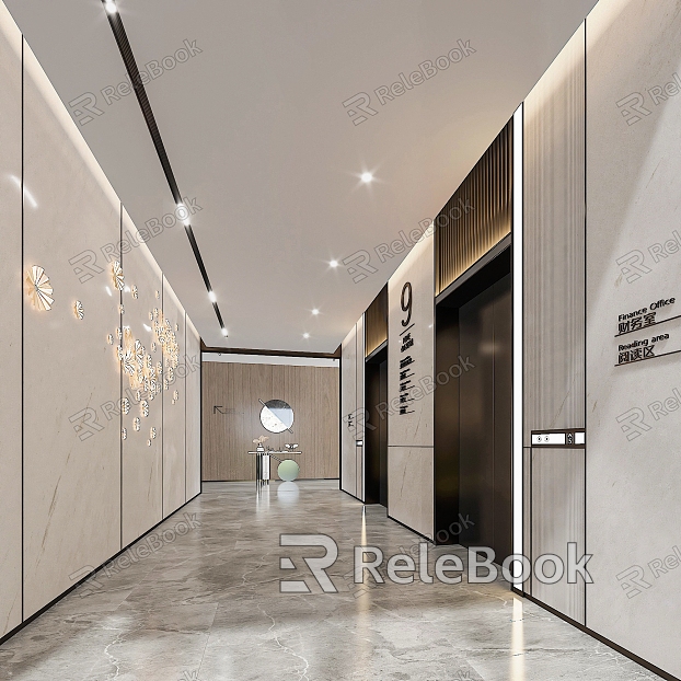 modern elevator hall model