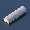 Soft Rolled Gray Towel With Smooth Texture And Simple Design For Daily Use 3d model