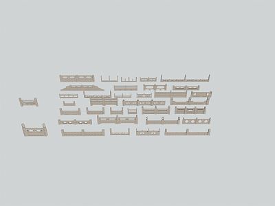 Chinese Guardrail Railing model