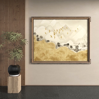 Japanese Decorative Painting 3d model