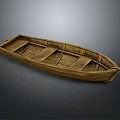 Vintage Handcrafted Wooden Boat With Rustic Wood Planks And Simple Design