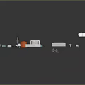 Abstract Design Elements Displaying Various Shapes Multiple Colors Door Frame And Reflection
