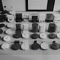 Various Modern Household Appliances In Black And White Designs On Display Arrangement