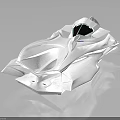 Futuristic White Spacecraft Design For Advanced Cosmic Exploration With Sleek Aerodynamic Structure 3d model