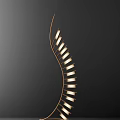 Elegant Modern Golden Curved Multi Head Floor Lamp With Sleek Design For Home Decor