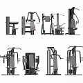 Various Professional Fitness Equipment For Gym Strength Training Machines And Exercise Stations