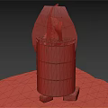 Rusty Oil Barrel With Burning Fire On Stones And Sand