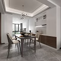 Modern Living Dining Room Interior Design With Gray Sofa Yellow Armchair And Wooden Walls