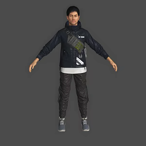 Realistic Young Men Modern Realistic Men Young Men Young Men Handsome Short Hair Students 3d model