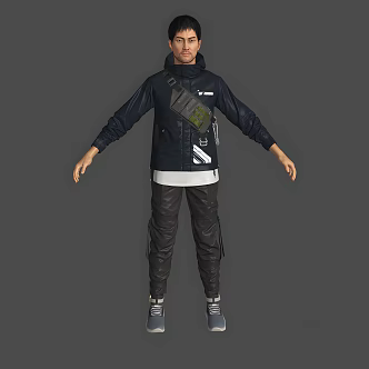 Realistic Young Men Modern Realistic Men Young Men Young Men Handsome Short Hair Students 3d model