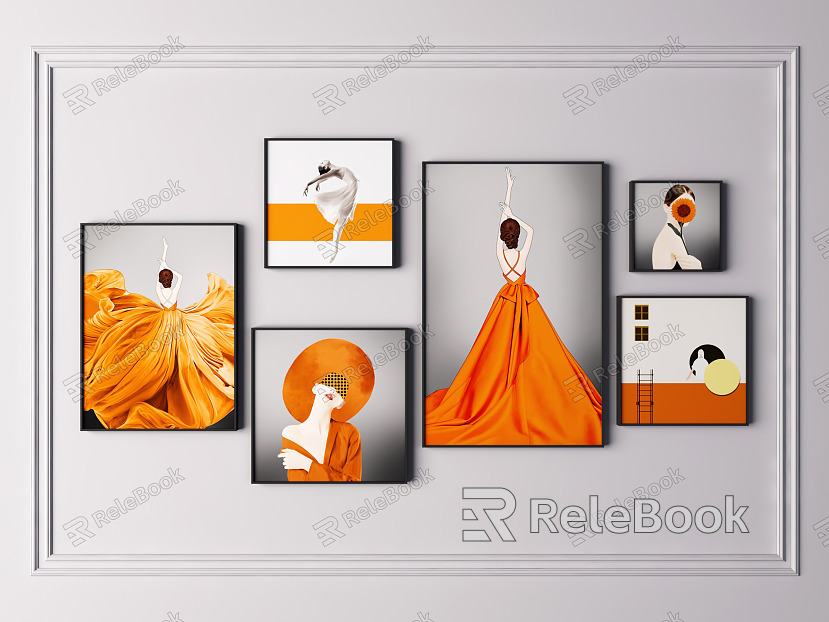 modern figure painting decorative painting model