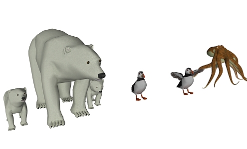 modern animal 3d model