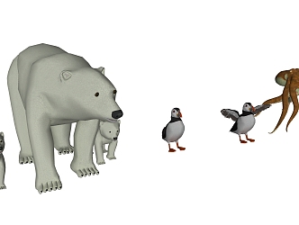 modern animal 3d model