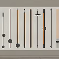Modern Minimalist Wall Lamps Featuring Striped Cylindrical And Spherical Metal Fixtures For Interior Decor