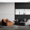Modern Lazy Sofa 3d model