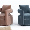 Stylish Single Sofa Collection in Various Colors with Plaid Blankets and Armrests