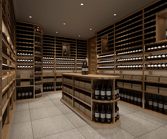 Modern Wine Cellar Solid Wood Red Wine Cellar Cold Storage Room Constant Temperature Room Constant Temperature Cabinet Display Cabinet Cold Storage Cabinet Red Wine Cellar 3d model