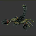 3D Rendered Black Yellow Reptile Scorpion With Large Claws And Curved Tail