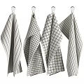 Daily Washing Towels With Striped Checkered Patterns And Various Colors For Home Use