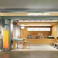 HEYTEA Milk Tea Shop Modern Storefront And Interior Design With Counter Seating And Lighting